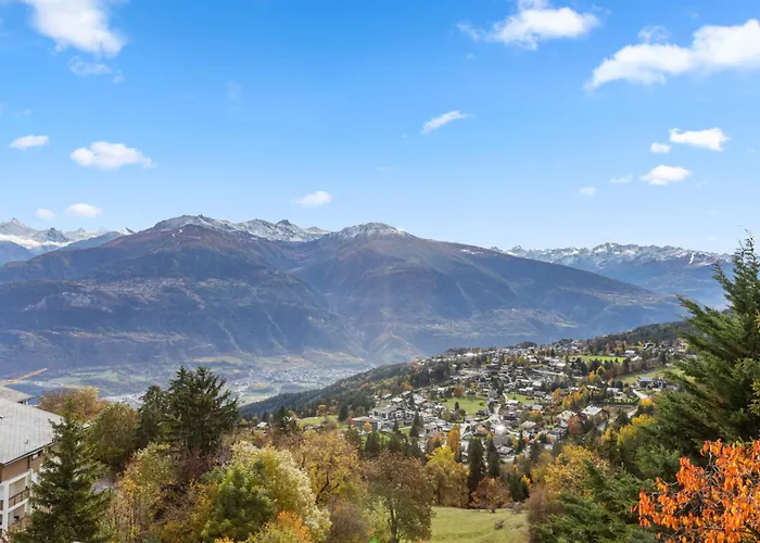 6 Pers, Grand Rénové Avec Balcon, Vue&parking Appartamento Crans-Montana